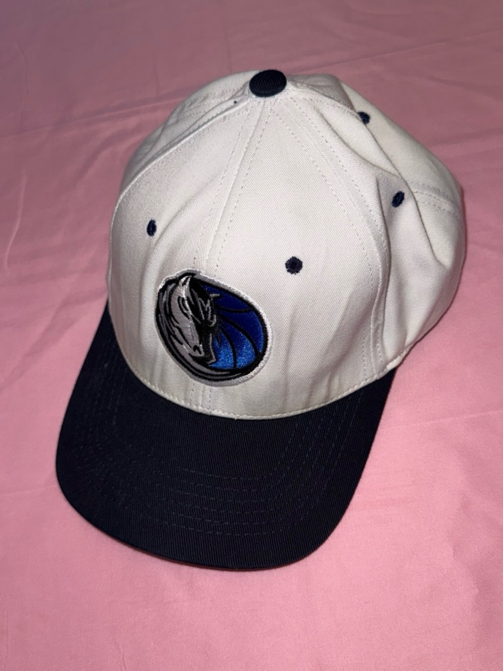 adidas White and Navy Baseball Cap with Team Patch